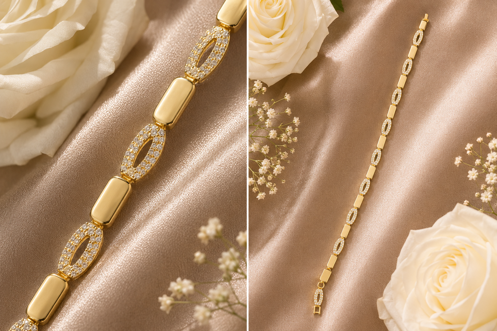 Crystal Oval Link Bracelet