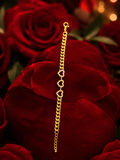 Crystal Heart Chain Bracelet