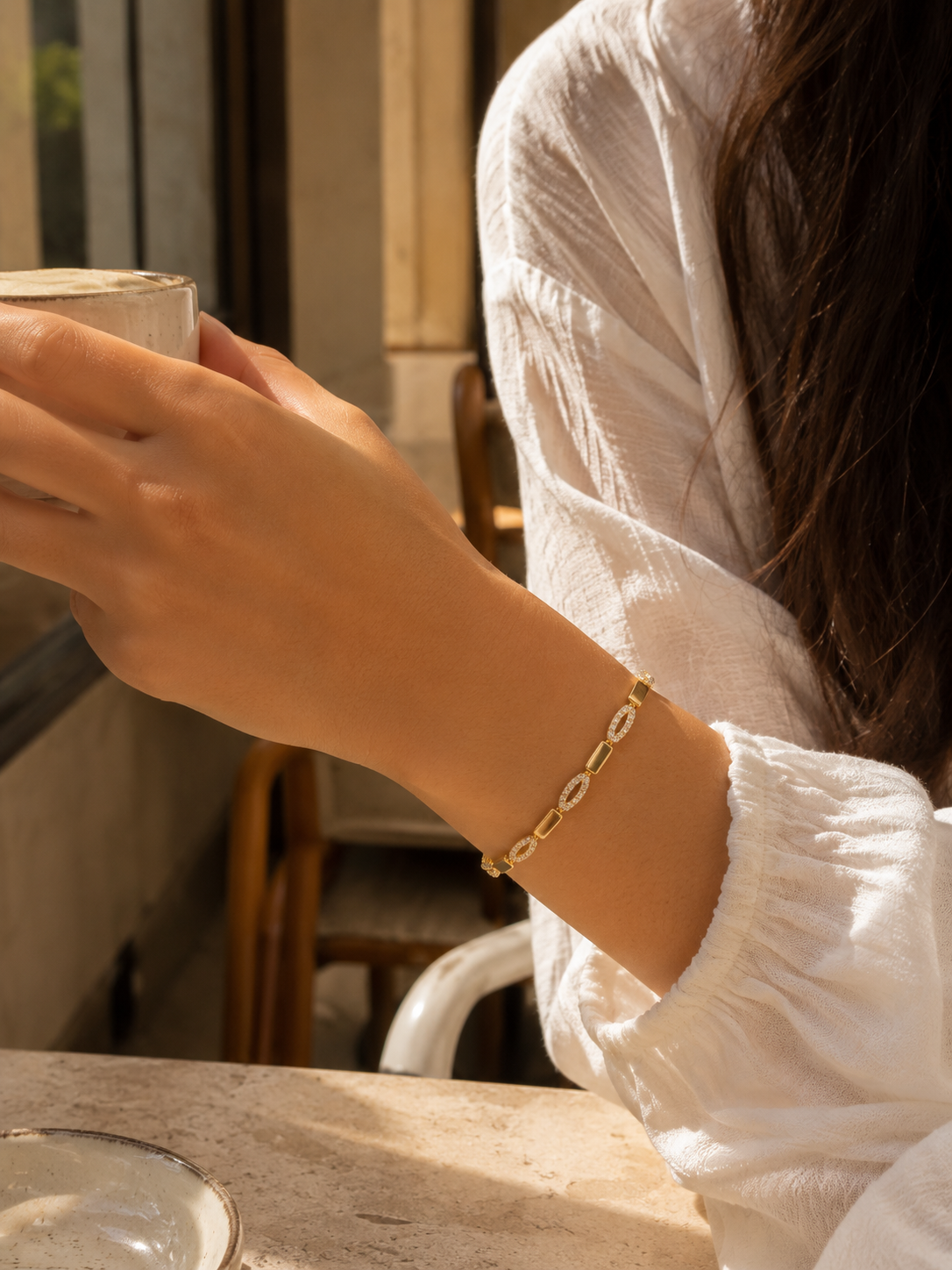 Crystal Oval Link Bracelet