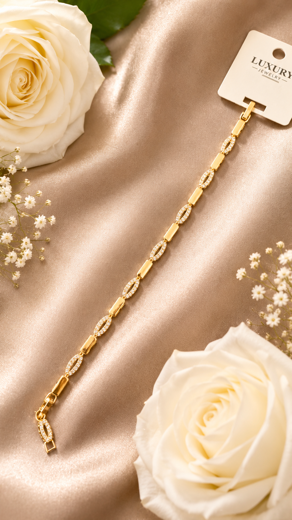 Crystal Oval Link Bracelet