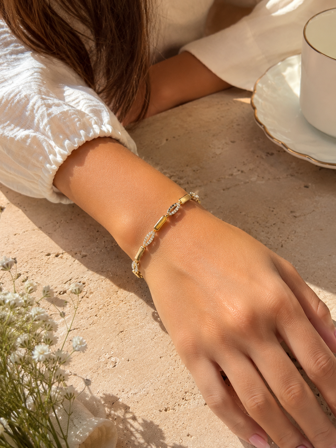 Crystal Oval Link Bracelet